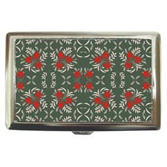 Floral Folk Damask Pattern Fantasy Flowers Floral Geometric Fantasy Cigarette Money Case by Eskimos