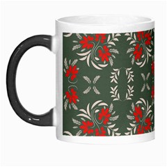 Floral Folk Damask Pattern Fantasy Flowers Floral Geometric Fantasy Morph Mugs by Eskimos