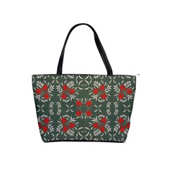 Floral Folk Damask Pattern Fantasy Flowers Floral Geometric Fantasy Classic Shoulder Handbag by Eskimos