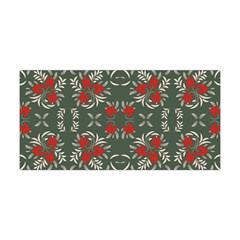 Floral Folk Damask Pattern Fantasy Flowers Floral Geometric Fantasy Yoga Headband by Eskimos