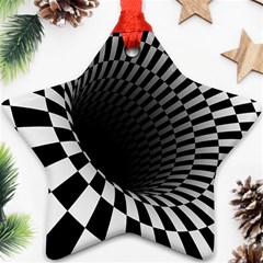 3d Optical Illusion, Dark Hole, Funny Effect Ornament (star)