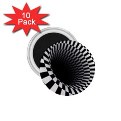 3d Optical Illusion, Dark Hole, Funny Effect 1 75  Magnets (10 Pack)  by Casemiro