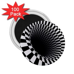 3d Optical Illusion, Dark Hole, Funny Effect 2 25  Magnets (100 Pack)  by Casemiro