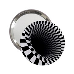 3d Optical Illusion, Dark Hole, Funny Effect 2 25  Handbag Mirrors by Casemiro