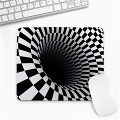 3d Optical Illusion, Dark Hole, Funny Effect Large Mousepads by Casemiro