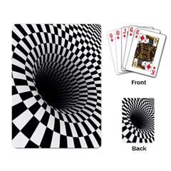 3d Optical Illusion, Dark Hole, Funny Effect Playing Cards Single Design (rectangle)