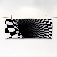 3d Optical Illusion, Dark Hole, Funny Effect Hand Towel by Casemiro