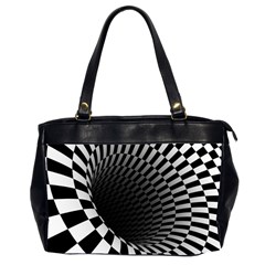 3d Optical Illusion, Dark Hole, Funny Effect Oversize Office Handbag (2 Sides)