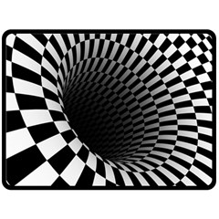 3d Optical Illusion, Dark Hole, Funny Effect Fleece Blanket (large)  by Casemiro