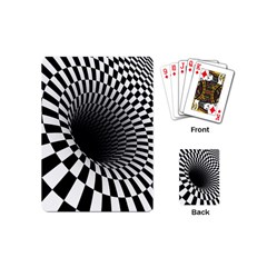 3d Optical Illusion, Dark Hole, Funny Effect Playing Cards Single Design (mini)