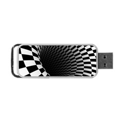 3d Optical Illusion, Dark Hole, Funny Effect Portable Usb Flash (two Sides) by Casemiro