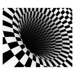 3d Optical Illusion, Dark Hole, Funny Effect Double Sided Flano Blanket (small)  by Casemiro