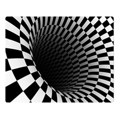 3d Optical Illusion, Dark Hole, Funny Effect Double Sided Flano Blanket (large)  by Casemiro