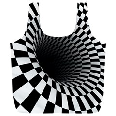 3d Optical Illusion, Dark Hole, Funny Effect Full Print Recycle Bag (xxl) by Casemiro