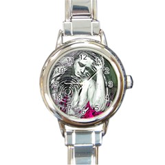 Broadcaster Round Italian Charm Watch by MRNStudios