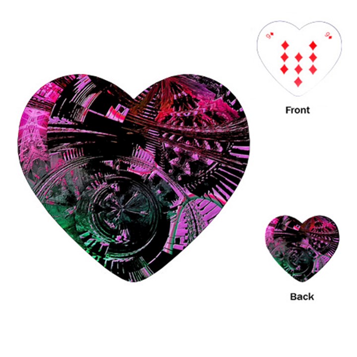 Doppler Ultrasound Playing Cards Single Design (Heart)