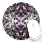 Diamonds And Flowers Round Mousepads Front