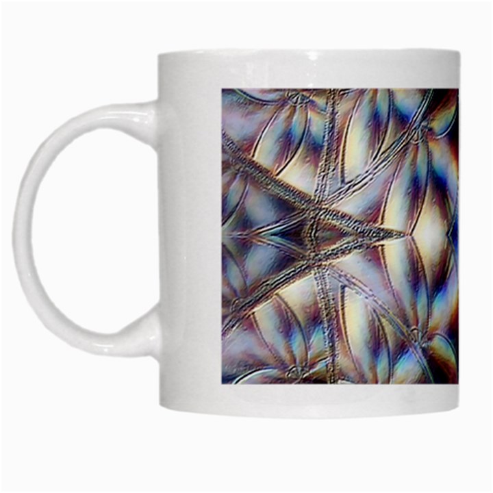 Diamonds And Flowers White Mugs