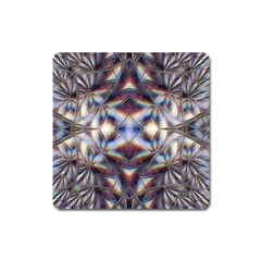 Diamonds And Flowers Square Magnet by MRNStudios