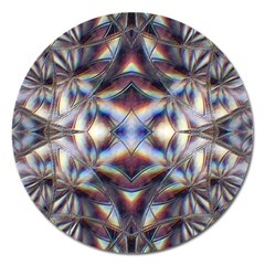 Diamonds And Flowers Magnet 5  (round) by MRNStudios