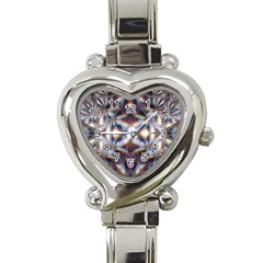 Diamonds And Flowers Heart Italian Charm Watch by MRNStudios