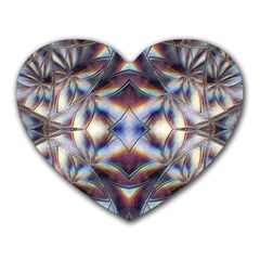 Diamonds And Flowers Heart Mousepads by MRNStudios