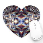 Diamonds And Flowers Heart Mousepads Front