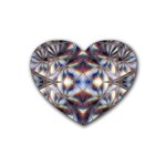 Diamonds And Flowers Rubber Heart Coaster (4 pack) Front