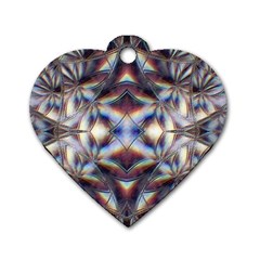 Diamonds And Flowers Dog Tag Heart (two Sides) by MRNStudios