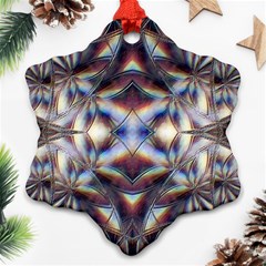 Diamonds And Flowers Snowflake Ornament (two Sides) by MRNStudios