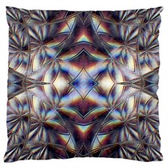 Diamonds And Flowers Large Cushion Case (one Side) by MRNStudios