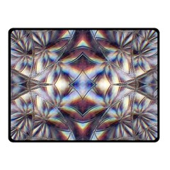 Diamonds And Flowers Double Sided Fleece Blanket (small)  by MRNStudios