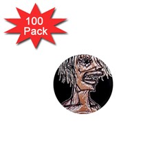 Sketchy Style Drawing Zombie Woman 1  Mini Magnets (100 Pack)  by dflcprintsclothing