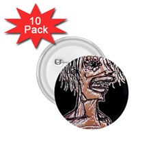 Sketchy Style Drawing Zombie Woman 1 75  Buttons (10 Pack) by dflcprintsclothing