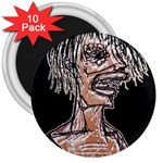 Sketchy Style Drawing Zombie Woman 3  Magnets (10 pack)  Front