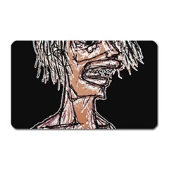 Sketchy Style Drawing Zombie Woman Magnet (rectangular) by dflcprintsclothing