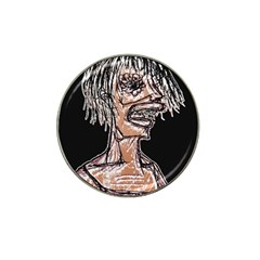 Sketchy Style Drawing Zombie Woman Hat Clip Ball Marker (4 Pack) by dflcprintsclothing