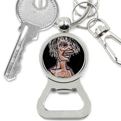 Sketchy Style Drawing Zombie Woman Bottle Opener Key Chain