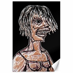 Sketchy Style Drawing Zombie Woman Canvas 20  X 30  by dflcprintsclothing