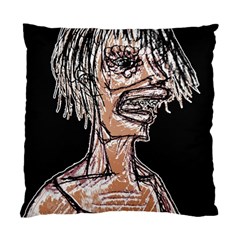 Sketchy Style Drawing Zombie Woman Standard Cushion Case (one Side)