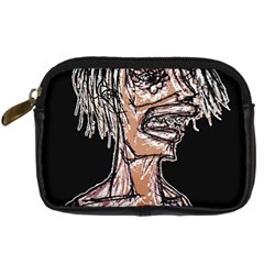 Sketchy Style Drawing Zombie Woman Digital Camera Leather Case by dflcprintsclothing