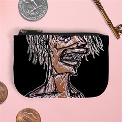 Sketchy Style Drawing Zombie Woman Mini Coin Purse by dflcprintsclothing