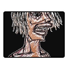 Sketchy Style Drawing Zombie Woman Fleece Blanket (small) by dflcprintsclothing