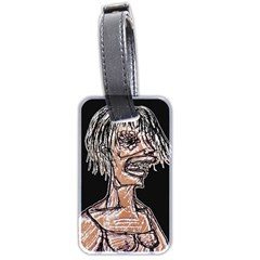 Sketchy Style Drawing Zombie Woman Luggage Tag (two Sides) by dflcprintsclothing