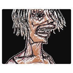 Sketchy Style Drawing Zombie Woman Double Sided Flano Blanket (medium)  by dflcprintsclothing