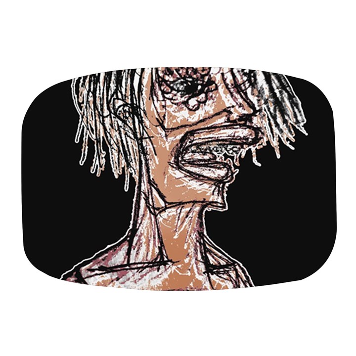 Sketchy Style Drawing Zombie Woman Mini Square Pill Box