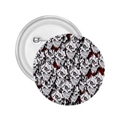 Demonic Skulls Pattern, Spooky Horror, Halloween Theme 2 25  Buttons by Casemiro