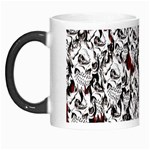 Demonic Skulls pattern, spooky horror, Halloween theme Morph Mugs Left