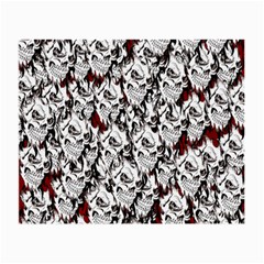 Demonic Skulls Pattern, Spooky Horror, Halloween Theme Small Glasses Cloth by Casemiro