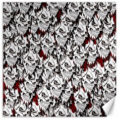 Demonic Skulls Pattern, Spooky Horror, Halloween Theme Canvas 20  X 20  by Casemiro